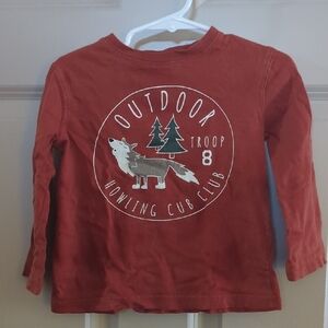 Boys 2T Rust Outdoor Troop Long Sleeve Tee Shirt